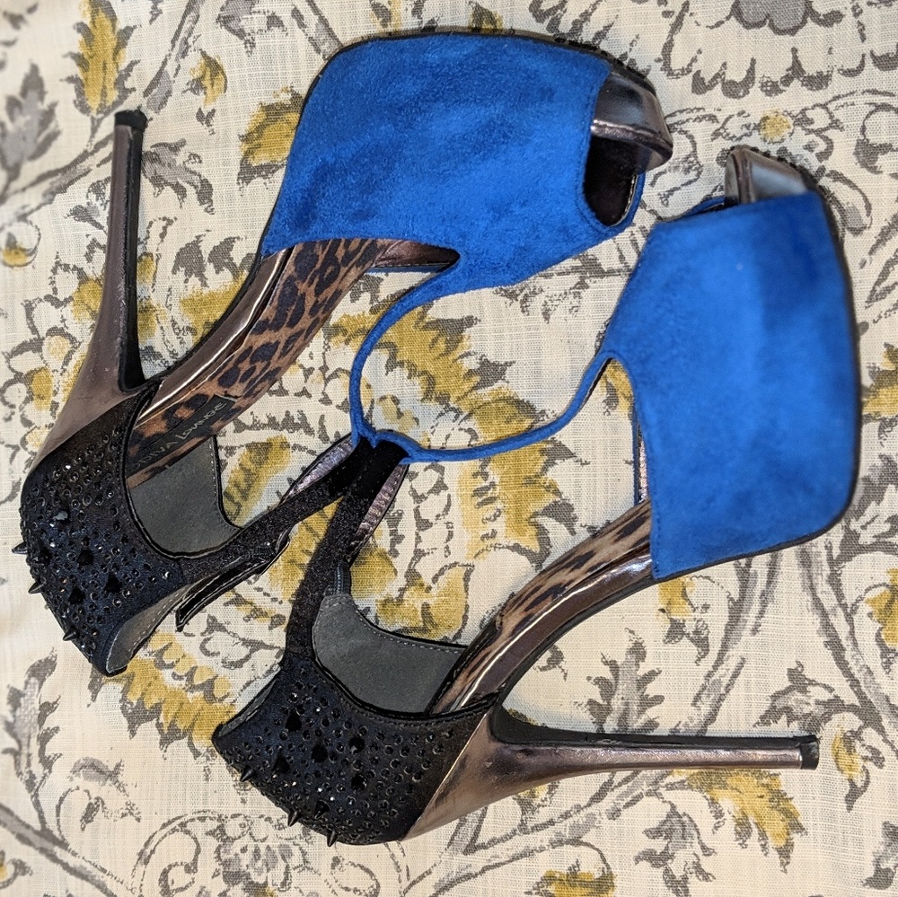 Diva Lounge Studded Open Toe Heel